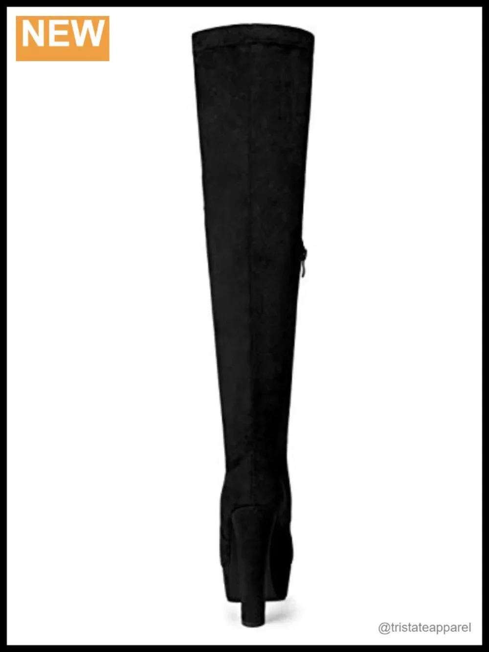 Allegra K Women's Over Knee High Platform Block Heel Boots Faux Suede